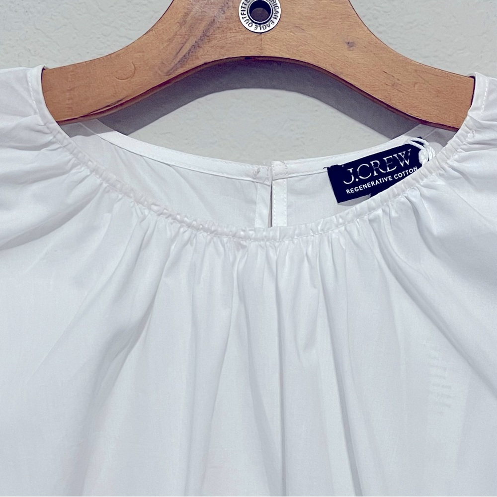 J Crew Hyacinth Top in Cotton Poplin in White Size XS NWT - Picture 6 of 10